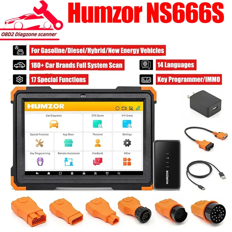 2023 Автомобильный Сканер Humzor NS366S OBD2 Tablet Full System Auto OBD 2 EOBD Диагностические Инструменты Для SAS CVT Gear Learning 13 Сброс