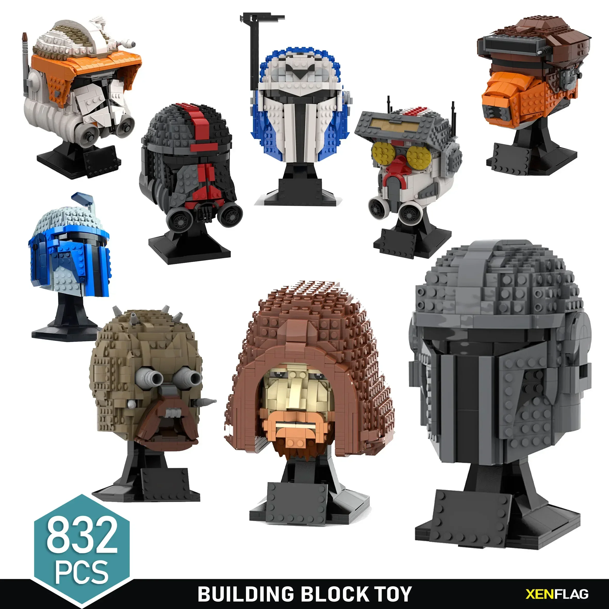 Коллекционный блок для шлема космического воина, детская игрушка-головоломка в подарок