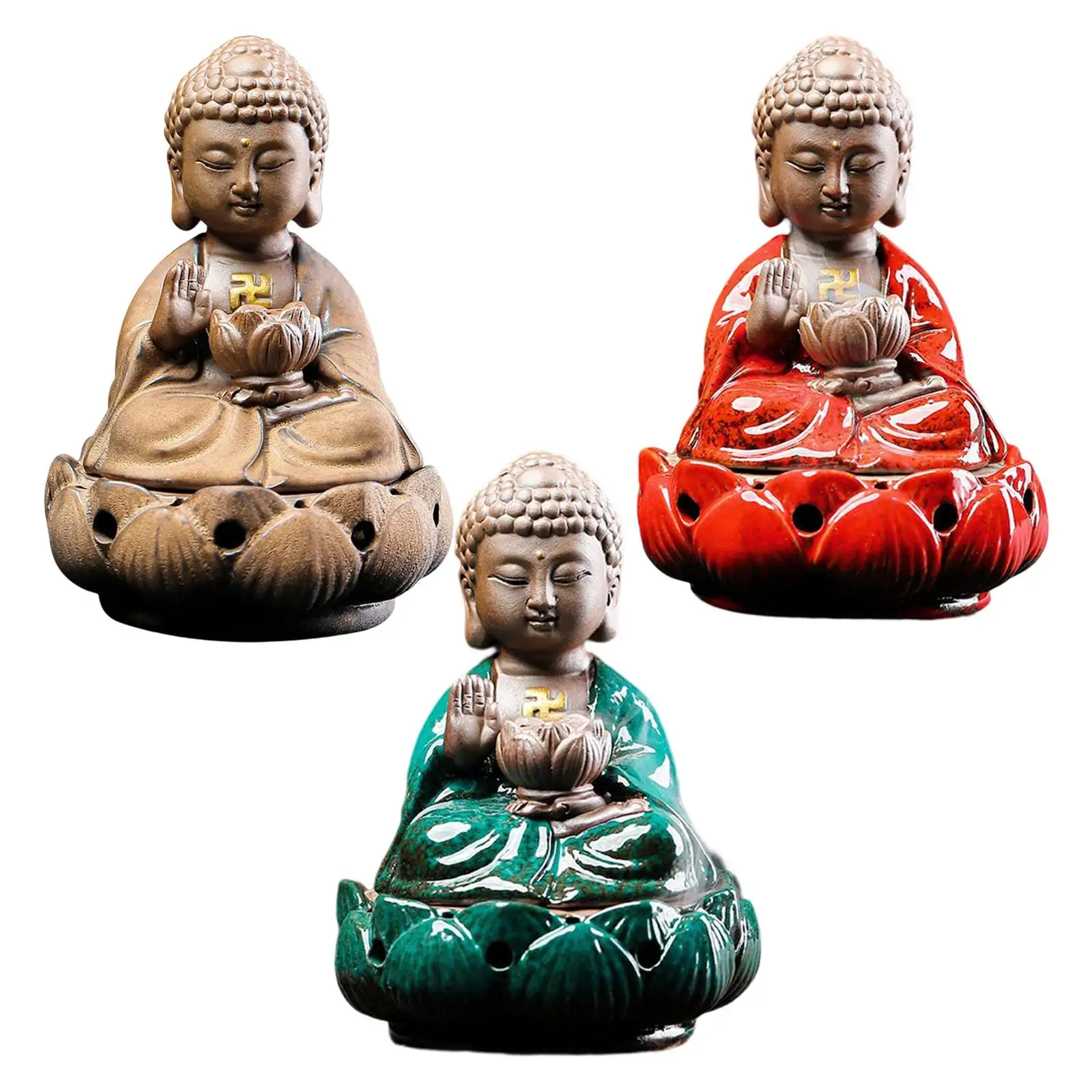 Статуэтки Будды, держатель для конусов, керамический держатель для комнаты