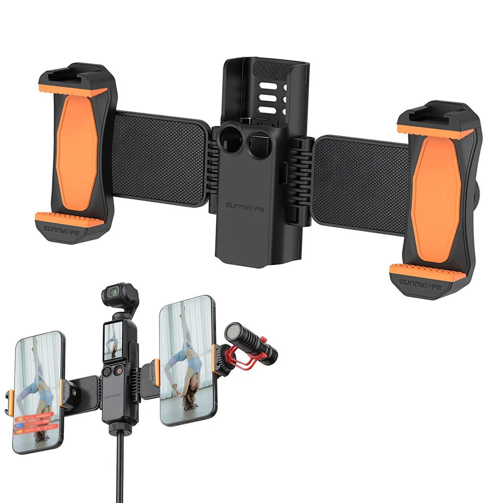 Универсальный складной держатель для телефона, переходный зажим для аксессуаров для камеры с двойным экраном DJI Osmo Pocket 3 и регулируемым кронштейном для камеры